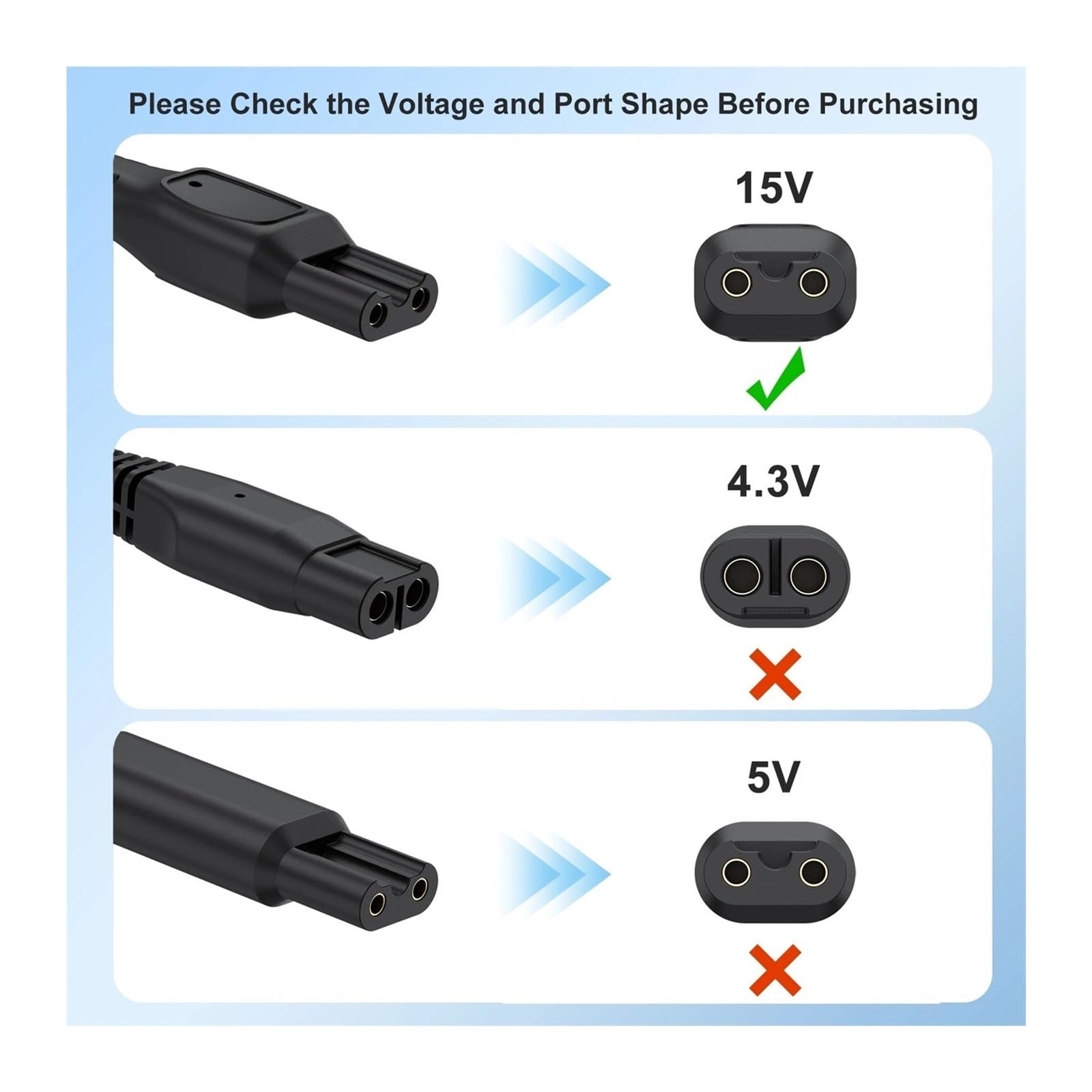 Caricatore Universale for Rasoio Elettrico Con Presa CA Da 15 V 5,4 W