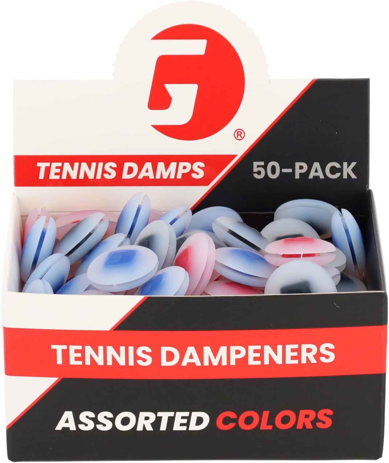 Gamma Shockbuster Button Tennis Racket Dampener, Easy-to-Install Tennis Dampener with Zorbicon Gel Technology Minimizes Vibration During Prolonged Use