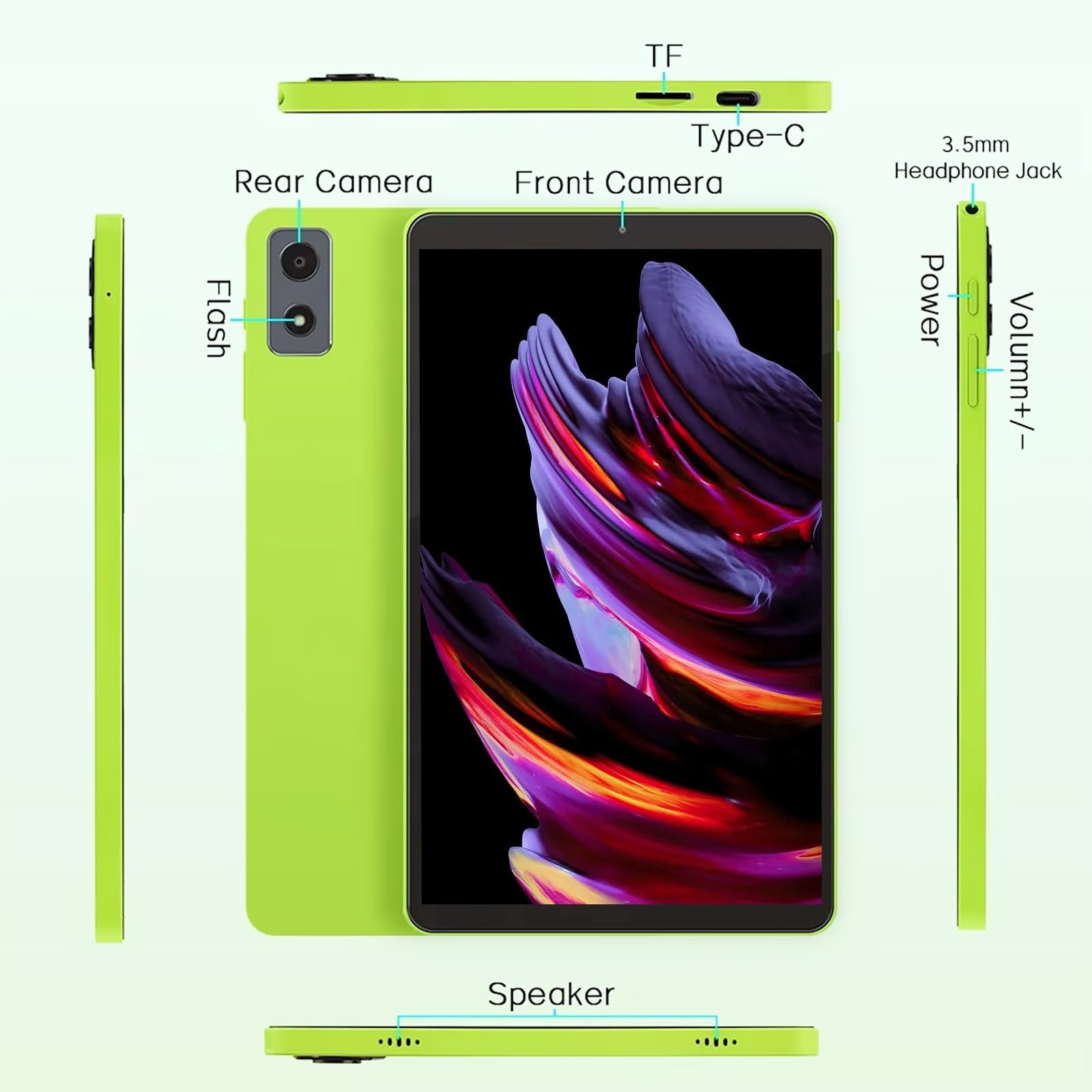 8,68 Zoll Tablet Android 15, 3+5GB RAM 64GB ROM, RK3562 Quad-Core, 1340×800 LCD, GPS, GMS & L1 Zertifiziert, Dual WiFi, 5000mAh Akku, 2MP+5MP Kamera, 3,5mm Kopfhörerbuchse, In-Cell Touch