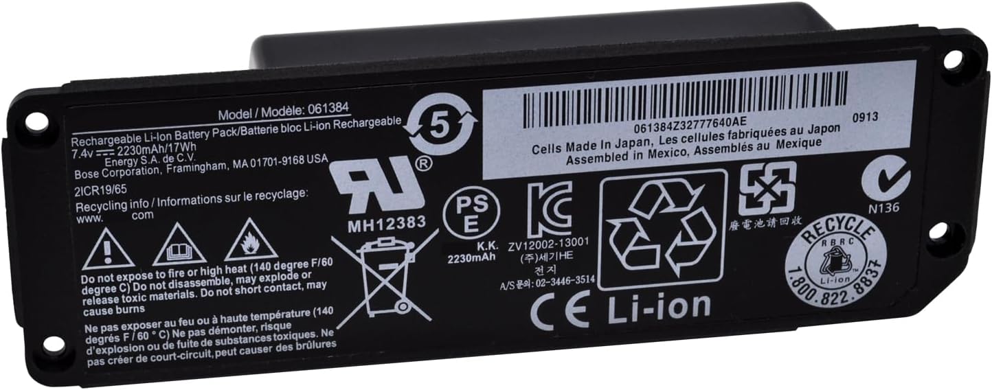 Batteria Per Altoparlante Bluetooth Soundlink Mini 2 - 7.4V 17Wh, Compatibile Con 088796, 088789, 088772 - Foto 13