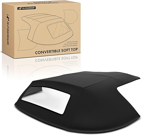 A-Premium Tapa blanda convertible negra con ventana de plástico compatible con Chevrolet Corvette 1986 1987 1988 1989 1990 1991 1992 1993