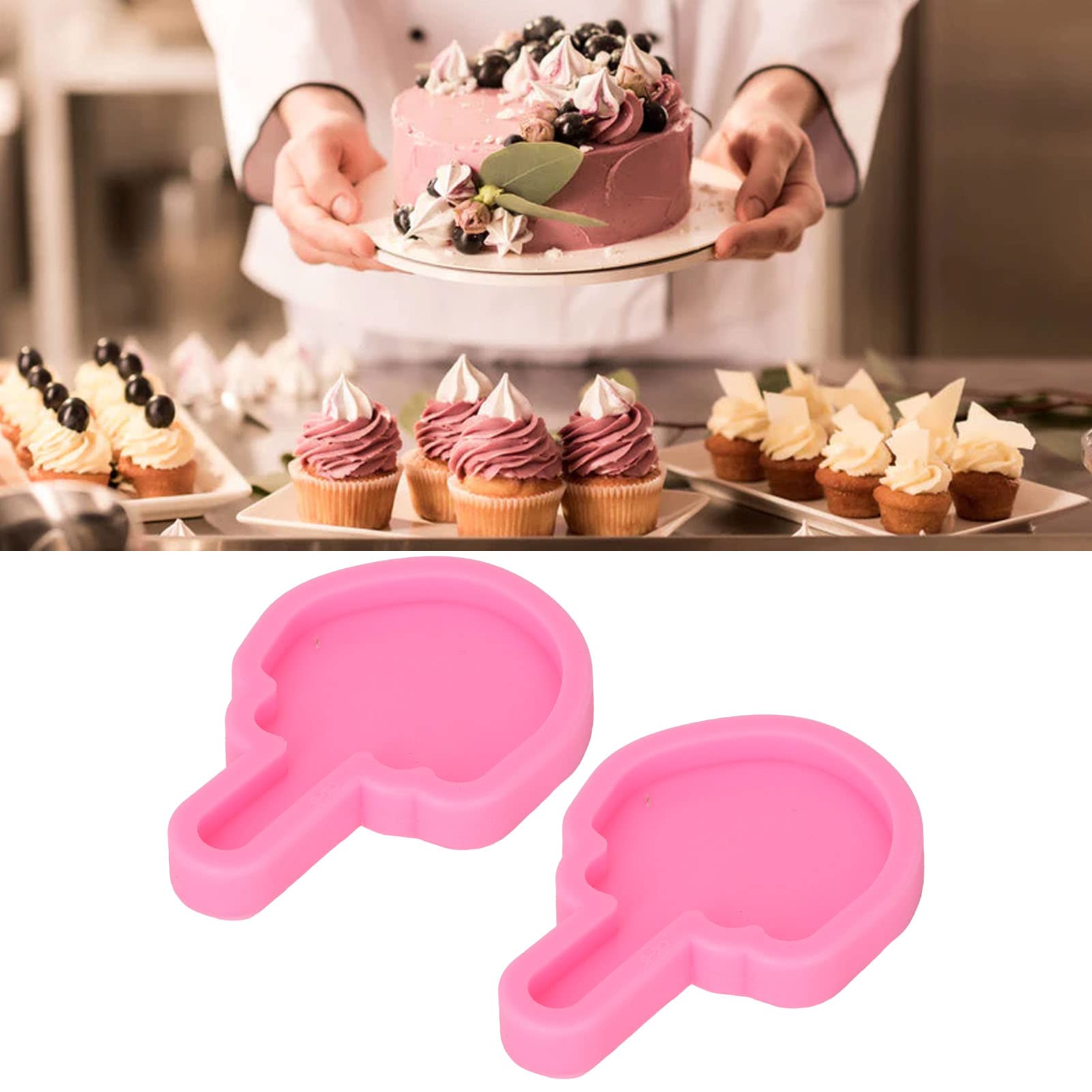 Stampini Silicone Per Decorazione Torte - Set 7 Pezzi Con Motivi Barocchi Per Cioccolato, Pasta Di Zucchero E Dolci - Foto 2