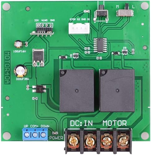 Miniatura 6 de Interruptor de control remoto de motor DC 12V 40A, interruptor inalámbrico de 2 canales, interruptor inalámbrico de avance y marcha atrás, uso de