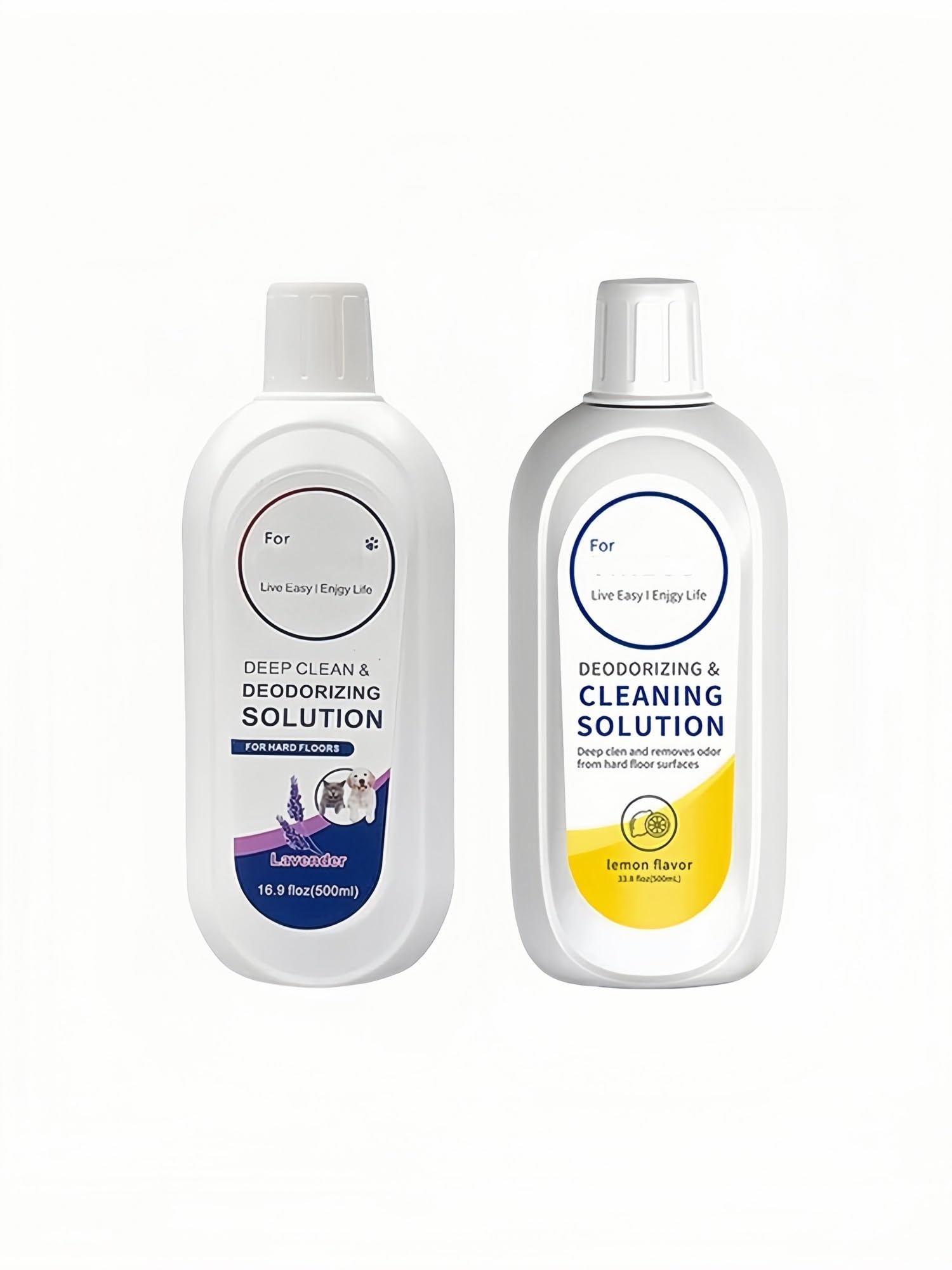 mhddhd 500ml *2 Lemon &Lavender Flavour Floor Cleaning Fluid Solution, Compatible with Tineco,FLOOR ONE S5/S3/IFLOOR3/IFLOOR2/IFLOOR SERIES ，Refill Detergent for Hardwood & Tile