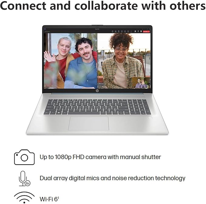 HP 17.3" Laptop, Intel Ultra 7 255U, 8GB DDR5, 512GB SSD, Touchscreen miniatura 4