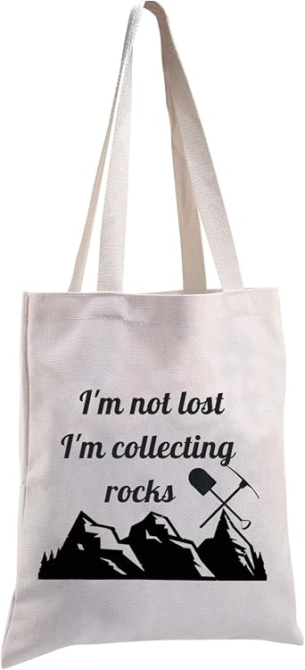 MBMSO Rock Collector Tote Bag Geologist Gifts Im Not Lost Im Collecting Rocks Geology Gifts Shoulder Bag Rock Hound Gifts