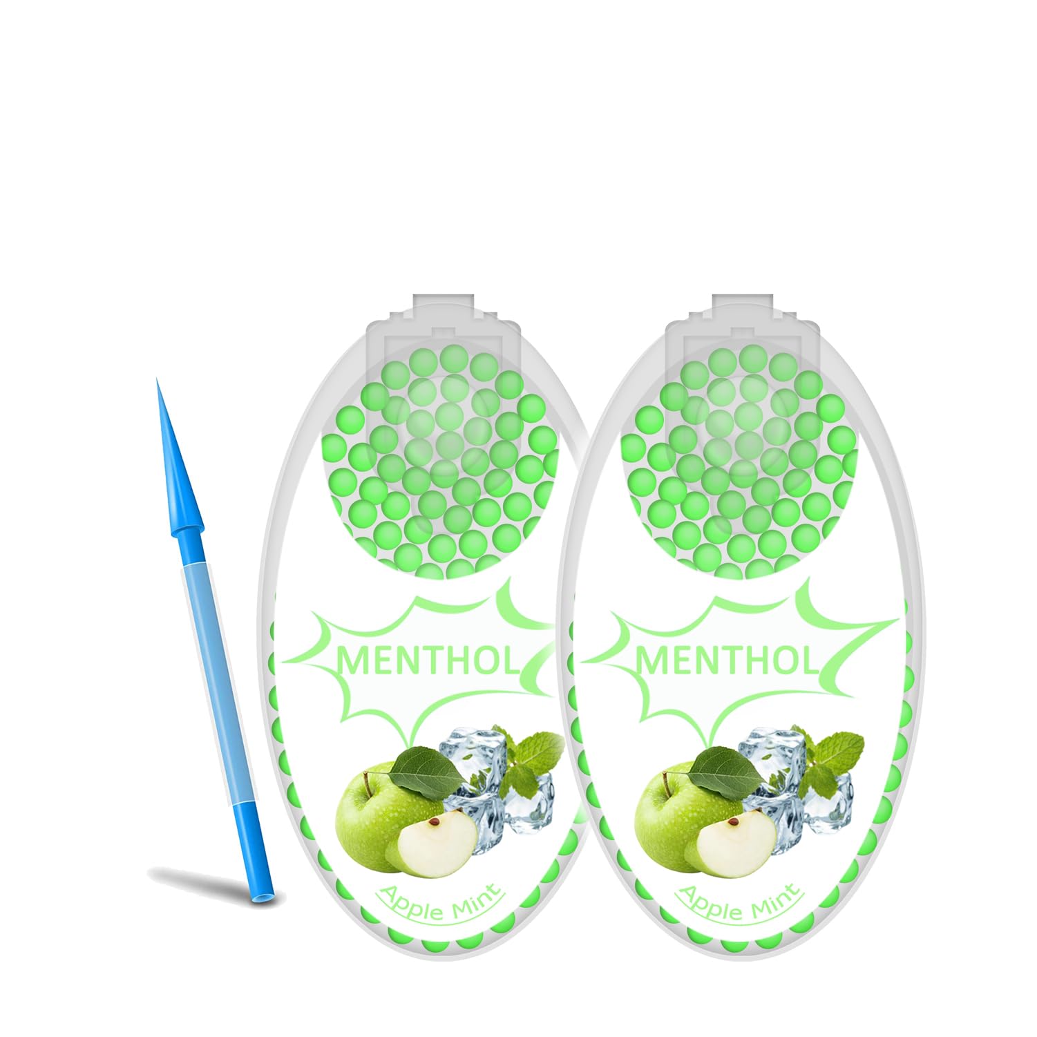 Iuiumika Unisex Apple Menthol Menthol, Crushball, Menthol Balls For Cigarettes, Filter Flavored Cigarettes, 200 Crushable Clickable Bead Filter Inserts (Apple)