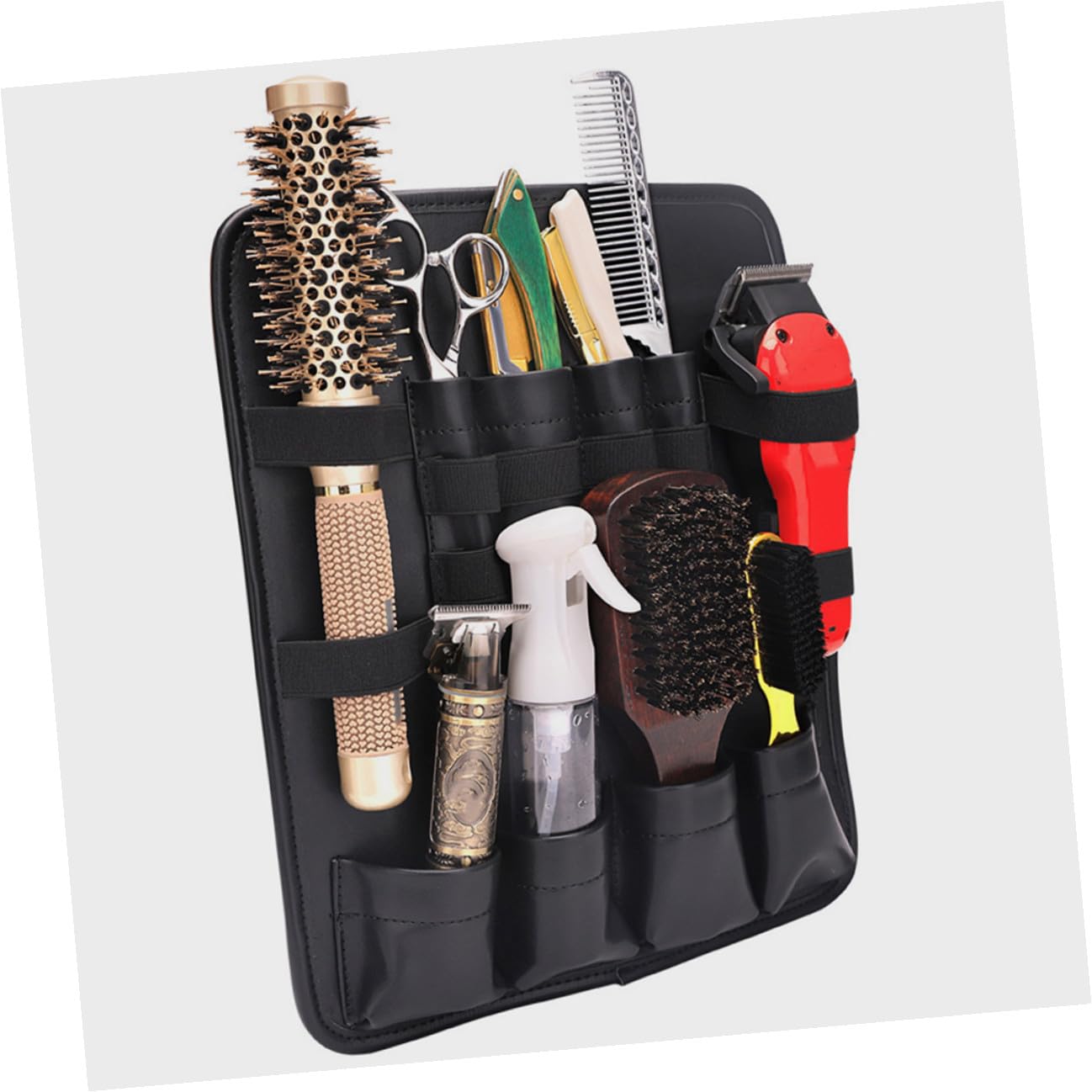 MAGICLULU Bolso de Pecho Ergonómico para Barbería con Correas Ajustables Diseño Elegante y Moderno Estuche Organizador para Tijeras Peines y Herramientas de Peluquería para Peluqueros y