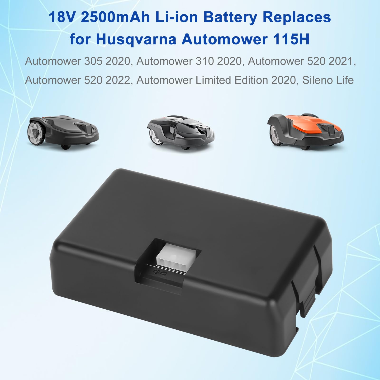 Shentec 18V 2500mAh Batería de Ion de Litio de Repuesto para Husqvarna Automower 115H, Automower 305 2020, Automower 310 2020, Automower 520 2021, Automower 520 2022, Automower Limited Edition 2020