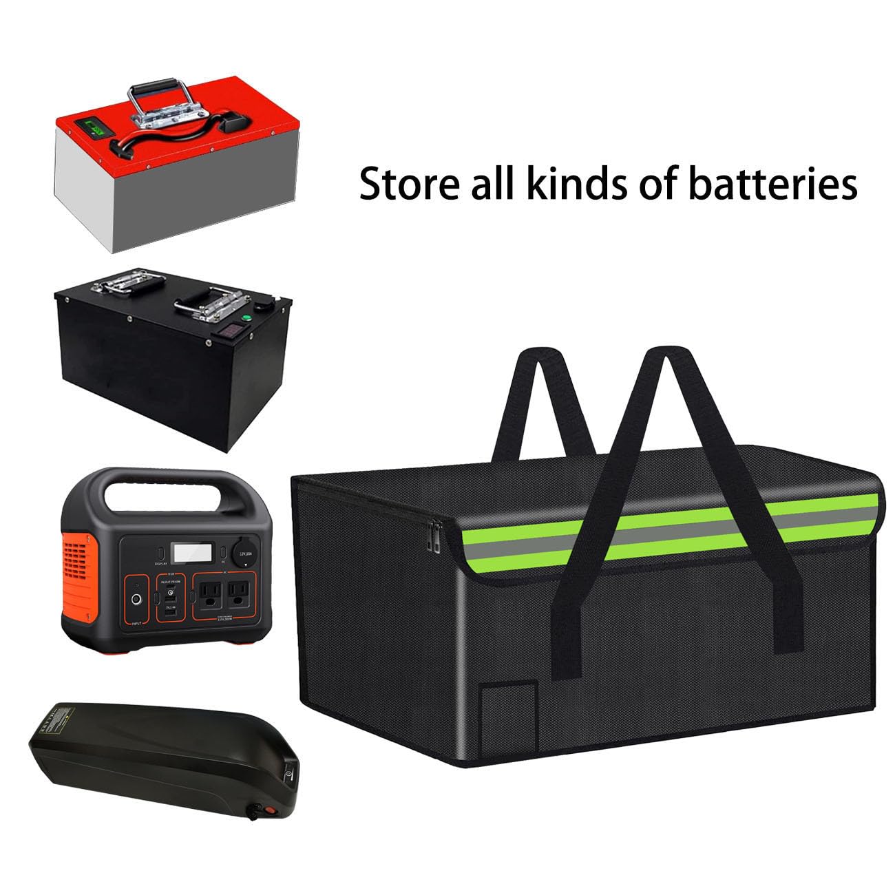 Lipo Safe Tasche, 50 x 35,1 x 30 cm, mit Unterstützung, feuerfeste Tasche für Lipo Akku, Aufbewahrung, Ladetransport, Zuhause, Büro, Reisen, feuerfest, sicher für Bargeld, Wertsachen, Schmuck