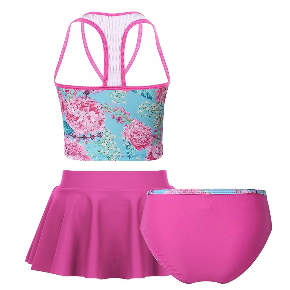 Costume Bagno Bambina 3 Pezzi - Tankini + Pantaloncini + Slip | Poliestere, Multicolore - Foto 6