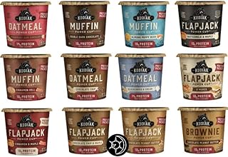 On The Go Cups -Variety Pack 12 Different Cups - New Sampler (Oatmeal Brownie FlapJack Muffin) - Plus Unique Magnet - 1