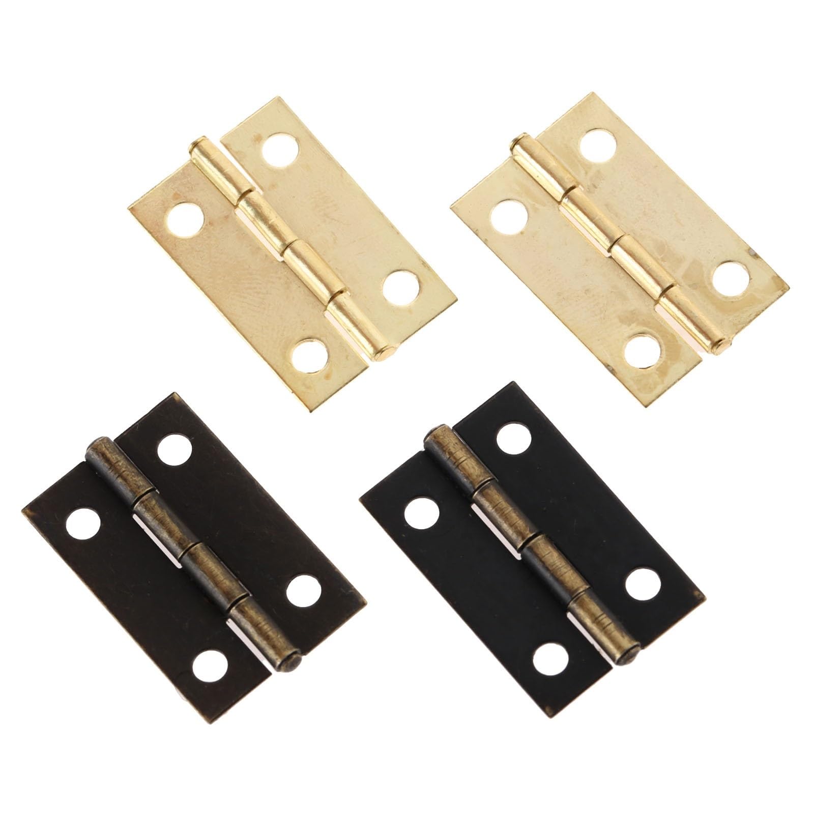 PATIKIL 22mmx20mmx4mm Legno Scatola Chiusura Fermaglio, 20pz Custodia Blocco Gancio Cerniera Per Legno Scatole, Bronzo Tono - 11