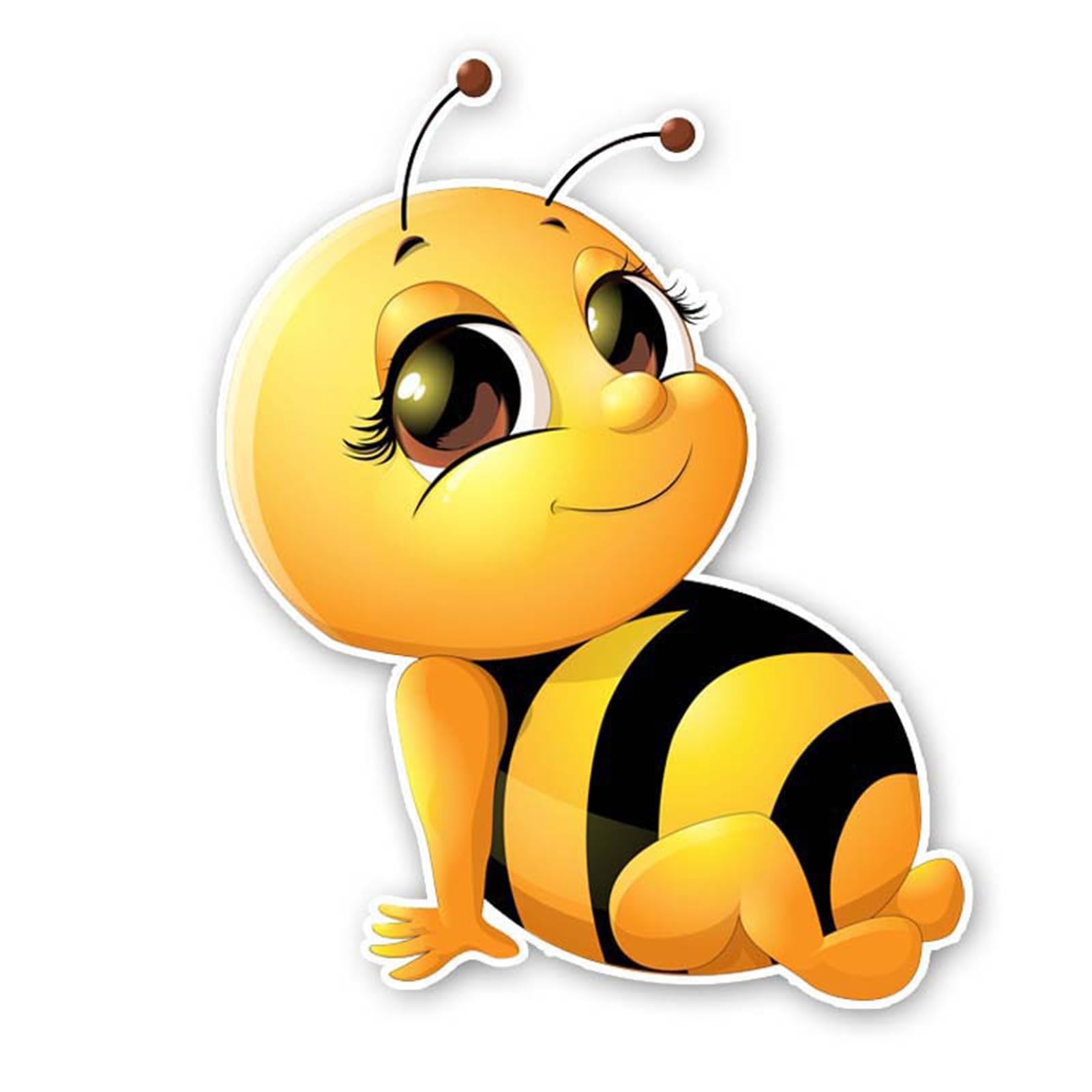 Wall Art Stickers Wall Sticker Cartoon Bee Pattern PVC Refrigerators Door Decal Decoration for Car Bee Sticker