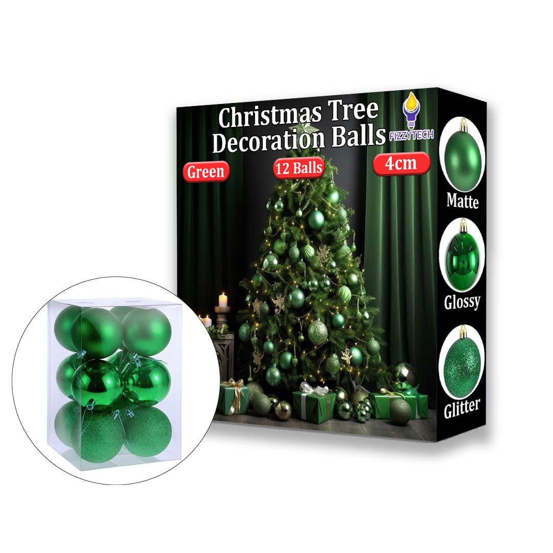 Blue Christmas Balls - 12 Pack for Xmas Tree -13