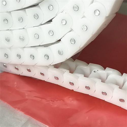 Miniatura 2 de 3M Cadena transportadora resistente al desgaste 40P RS40P Ingeniería POM Cadena de plástico MINGPING (Color Blanco, Tamaño 9.8 ft)