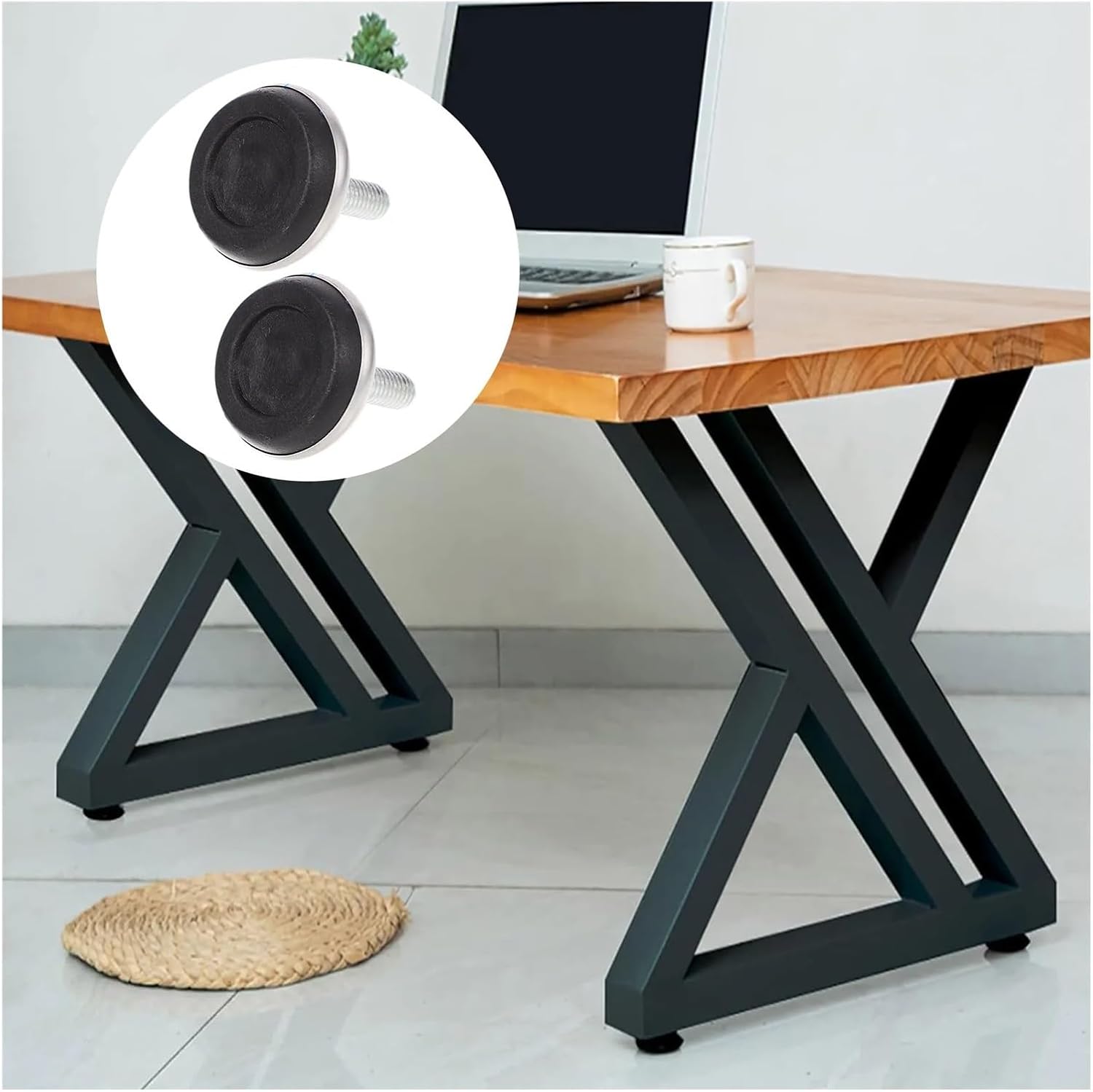 Felt Furniture Pads 10Pcs Adjustable Furniture Feet for Table Desk Chair Sturdy Trustworthy Simple Design Multipurpose Use Adjustable Feet Levelers