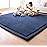 Loartee Coral Velvet Crawling Rug and Area Rug (4\'9x4\'9, Dark Blue) for Toddler Children Play Mat and Yoga Mat Exercise Pad