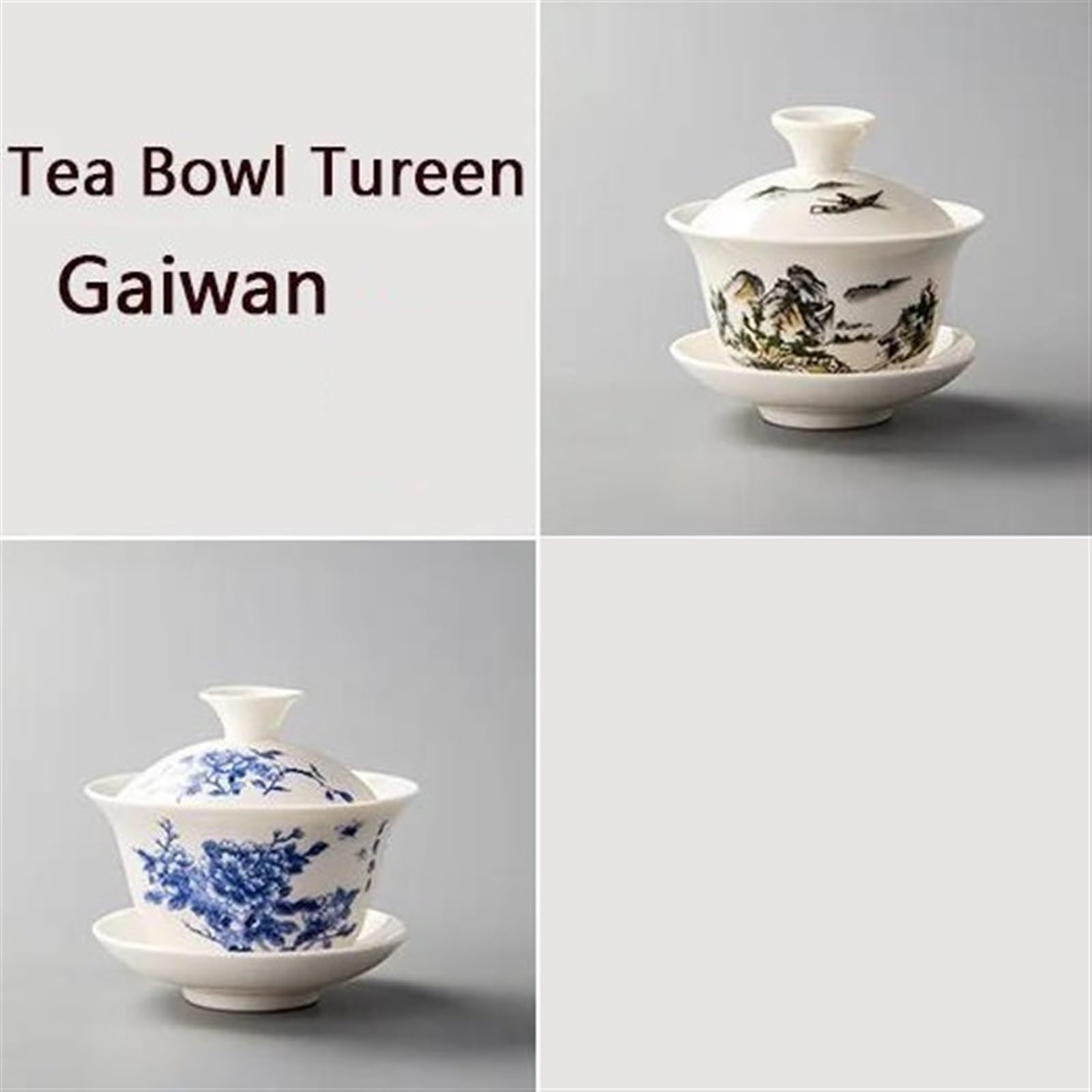 Service à thé en céramique 1 pièce 22 ml en porcelaine de Chine pour adultes – Service à thé Kung Fu avec soucoupes et tasses à thé pour le thé de l'après-midi