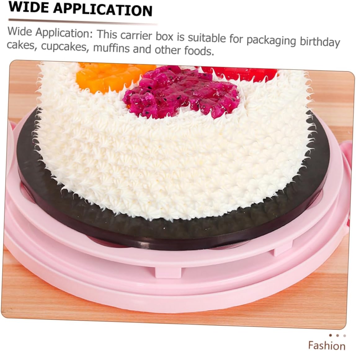 Zerodeko Portable Cake Carrier Lid Reusable Cake Box for Birthday Picnic and Outdoor Events Lightweight Dessert Container and Baked Goods