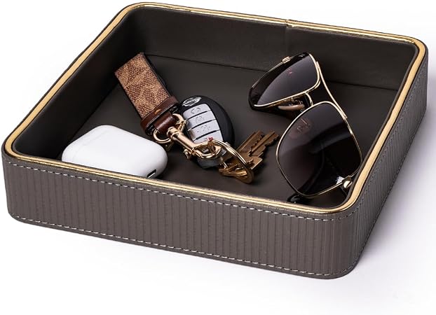 Amazon.com: Key Bowl for Entryway Table| Leather Catch All Bowl for ...