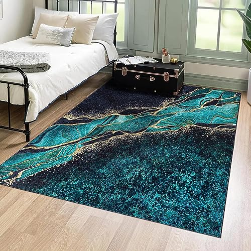 Mazovia Modern Teppich - Kurzflor Waschbar - Weich Teppich für Wohnzimmer, Schlafzimmer, Esszimmer...