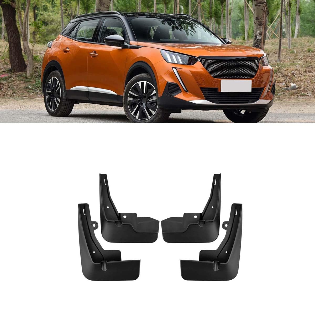Bxqdam Normal Car Mud Flaps,Compatible With Peugeot 2008 2020-2022,Car Exterior Accessories