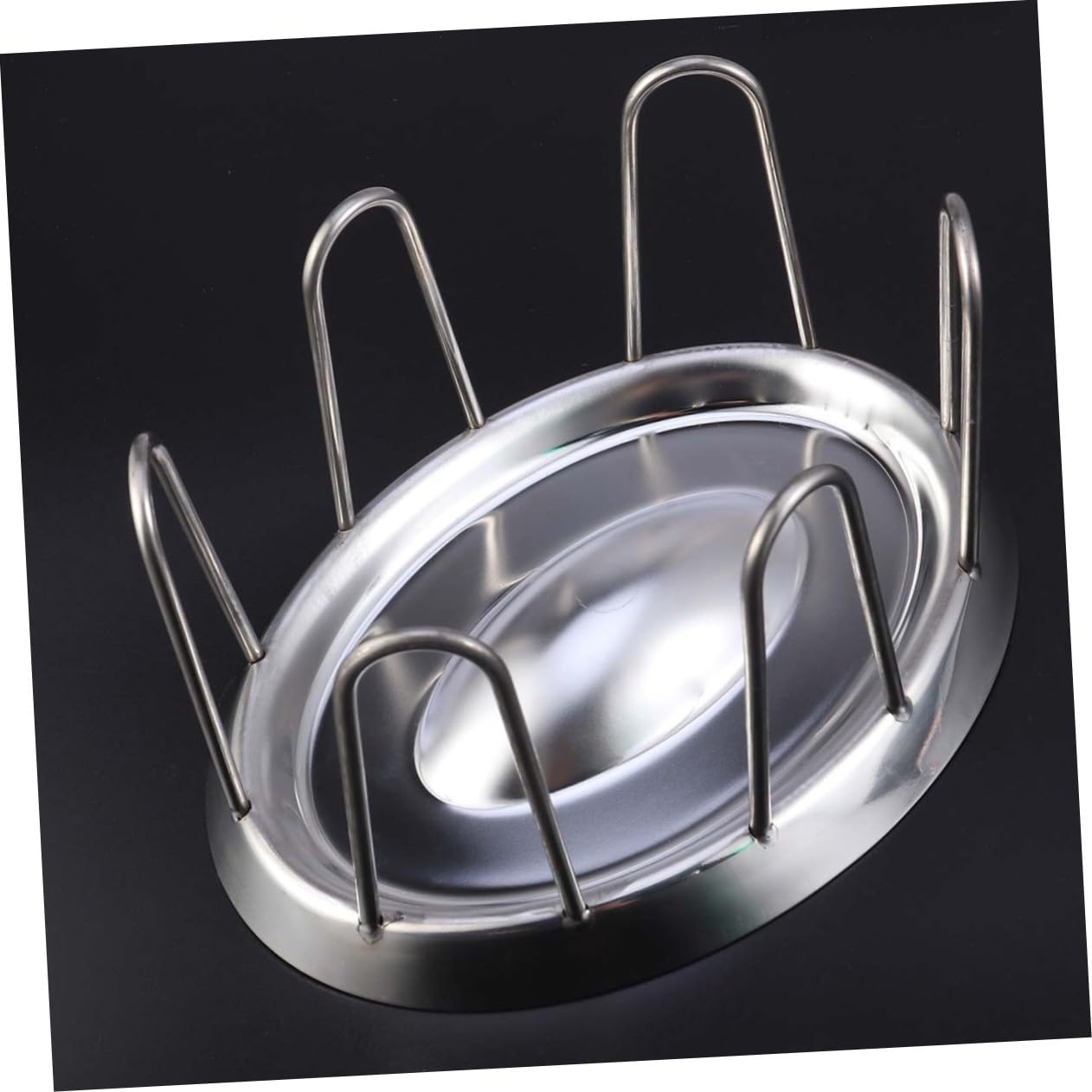 SUPVOX Ciotola per Tartaruga in Acciaio Inossidabile Ciotola per Rettili Mangiatoia Rotonda Forniture per Animali Domestici