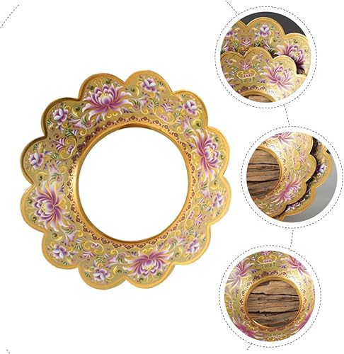 Miniatura 8 de Artibetter Bandeja redonda Xiangluwei, bandeja de incienso vintage, soporte para cuello, bandeja de incienso para cenizas de flores, bandeja de