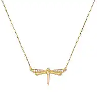 Gold Pendant Necklace for Women, Elegant Dragonfly Pendant Necklace, Dainty Necklace for Gifts
