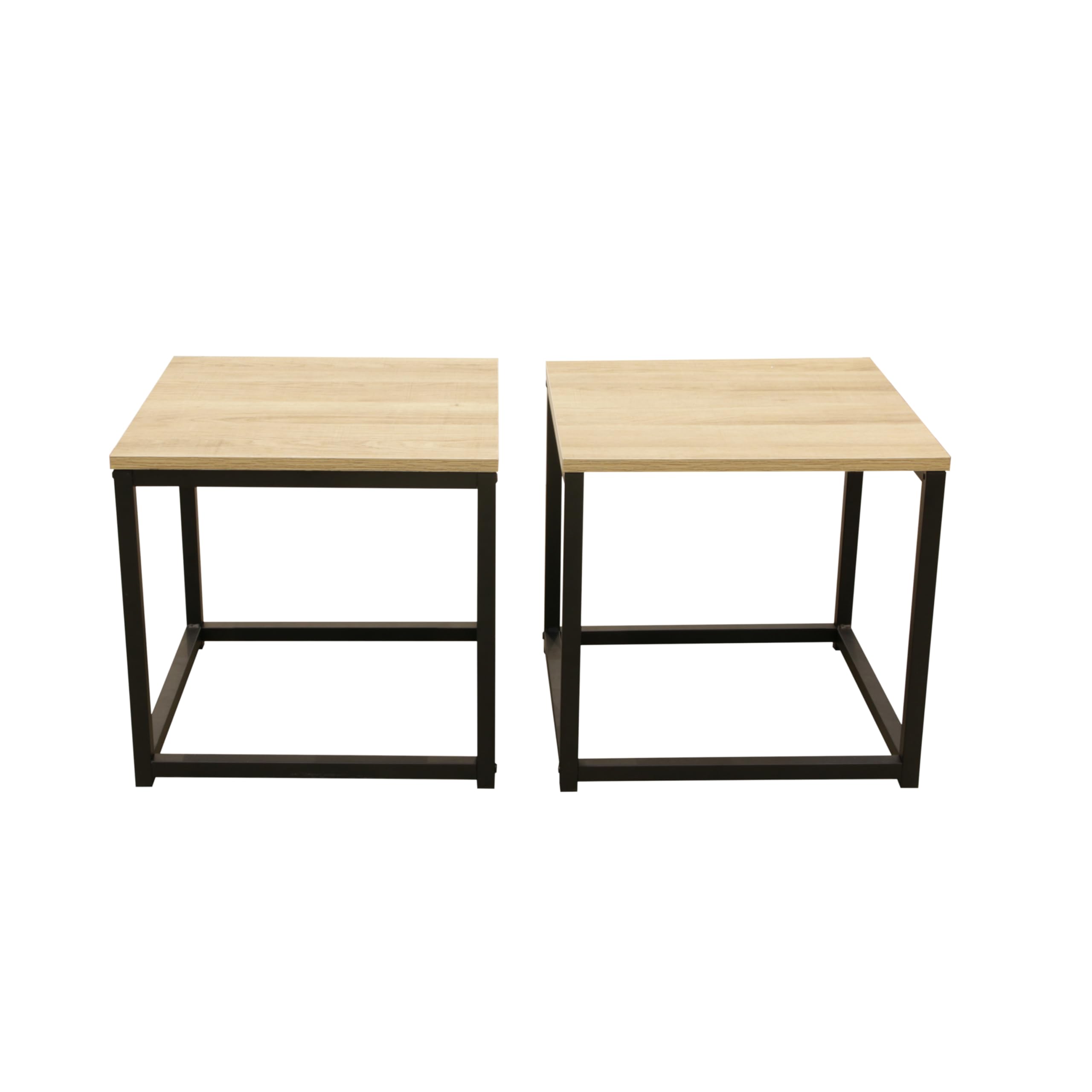 HOME DECO FACTORY - HD6579 Table Basse Industrielle Chic 3 Modules Seattle - Conçu pour Mobilier Bureau Gain de Place - Bois MDF et Métal - Dimensions 90 x 50 x 45 cm - Couleur Noir