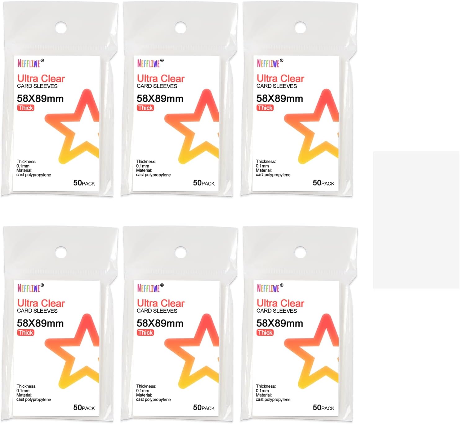 300 Pcs Kpop Photocard Sleeves Card Sleeves PVC and Acid Free for Trading Cards Standard Kpop Photocards (58x89mm)