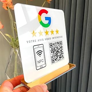 Social QR Code Sign, Social Review QR Code Sign Get More Positive Reviews NFC Touch For Your Business Retail Shops Social Media Plate Barb Eyelash Nail Shop Decoration