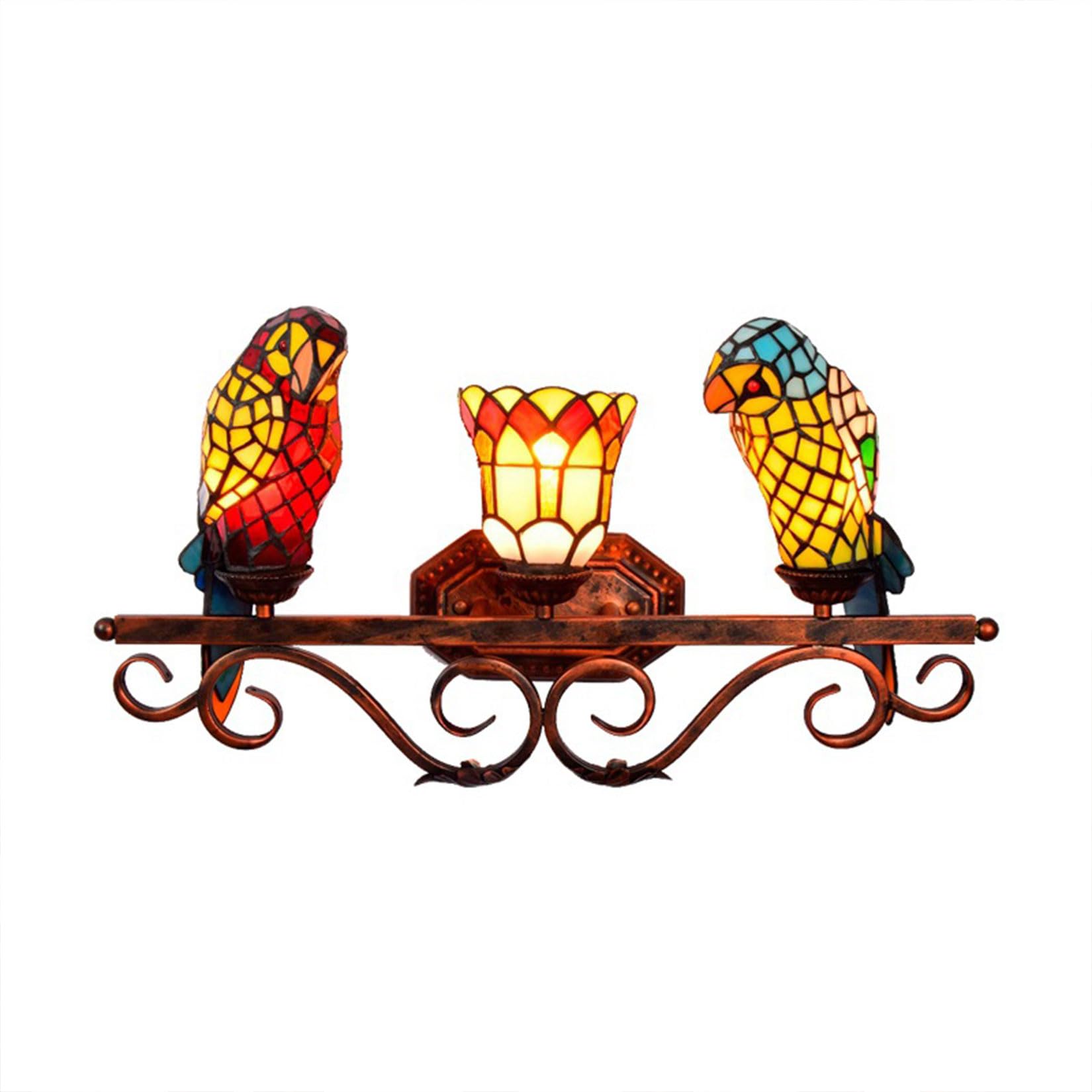 NHPJFDC Tiffany Wall Sconce,Bedside Wall Lamp 3 Light Bathroom Vanity Light Fixtures, for Bedroom, Hallway And Living Room Farmhouse Study Bedroom Wall Light