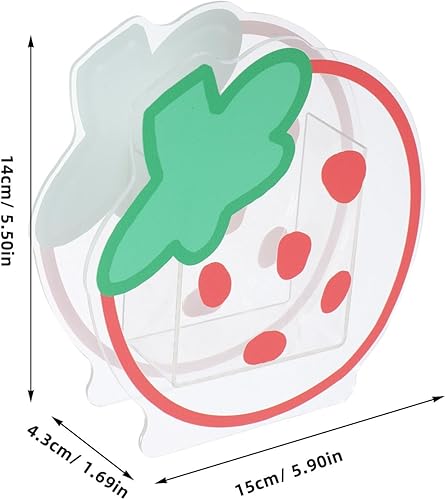 Miniatura 2 de Soporte para bolígrafo en forma de fresa de acrílico de dibujos animados para estudiantes, organizador de papelería para accesorios de escritorio de