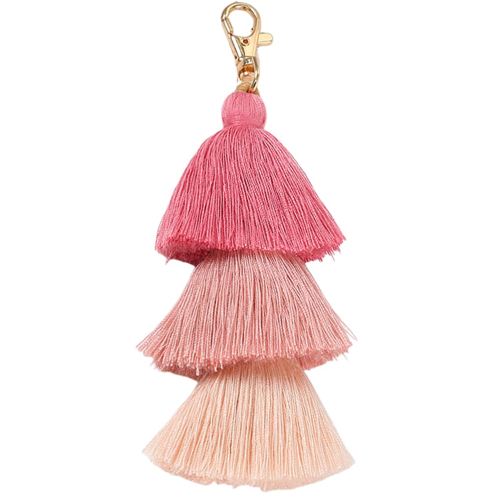 Hotaden Pom Pom Tassel Keychain Bag Charm Key Chain Handbags Pendant Purse Accessories