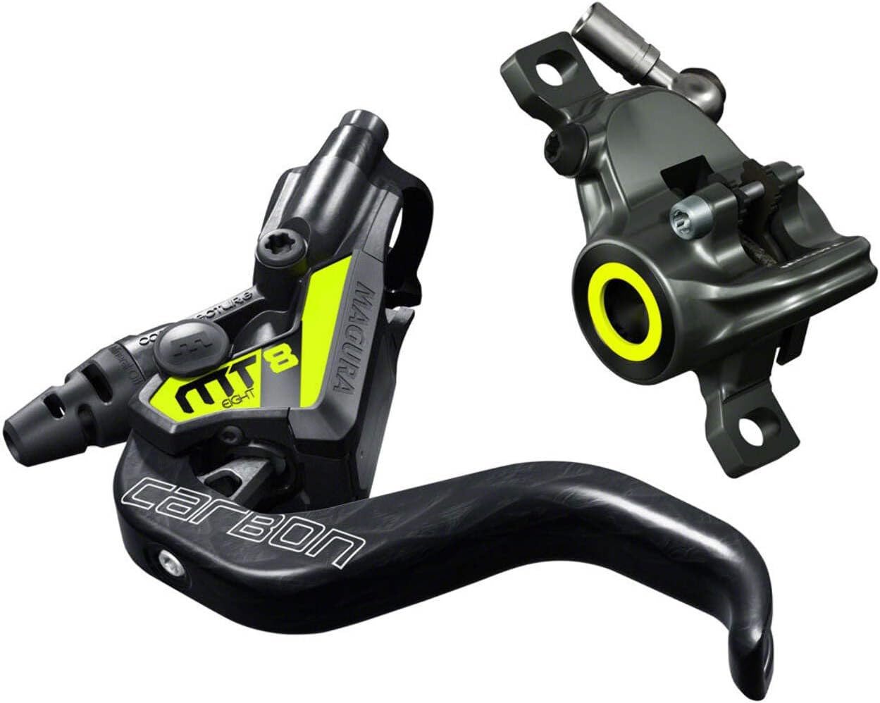 Magura Mt8 SL 1 Finger HC Carboplay Lever, 1pcs Brake System, Black/Yellow, One Size