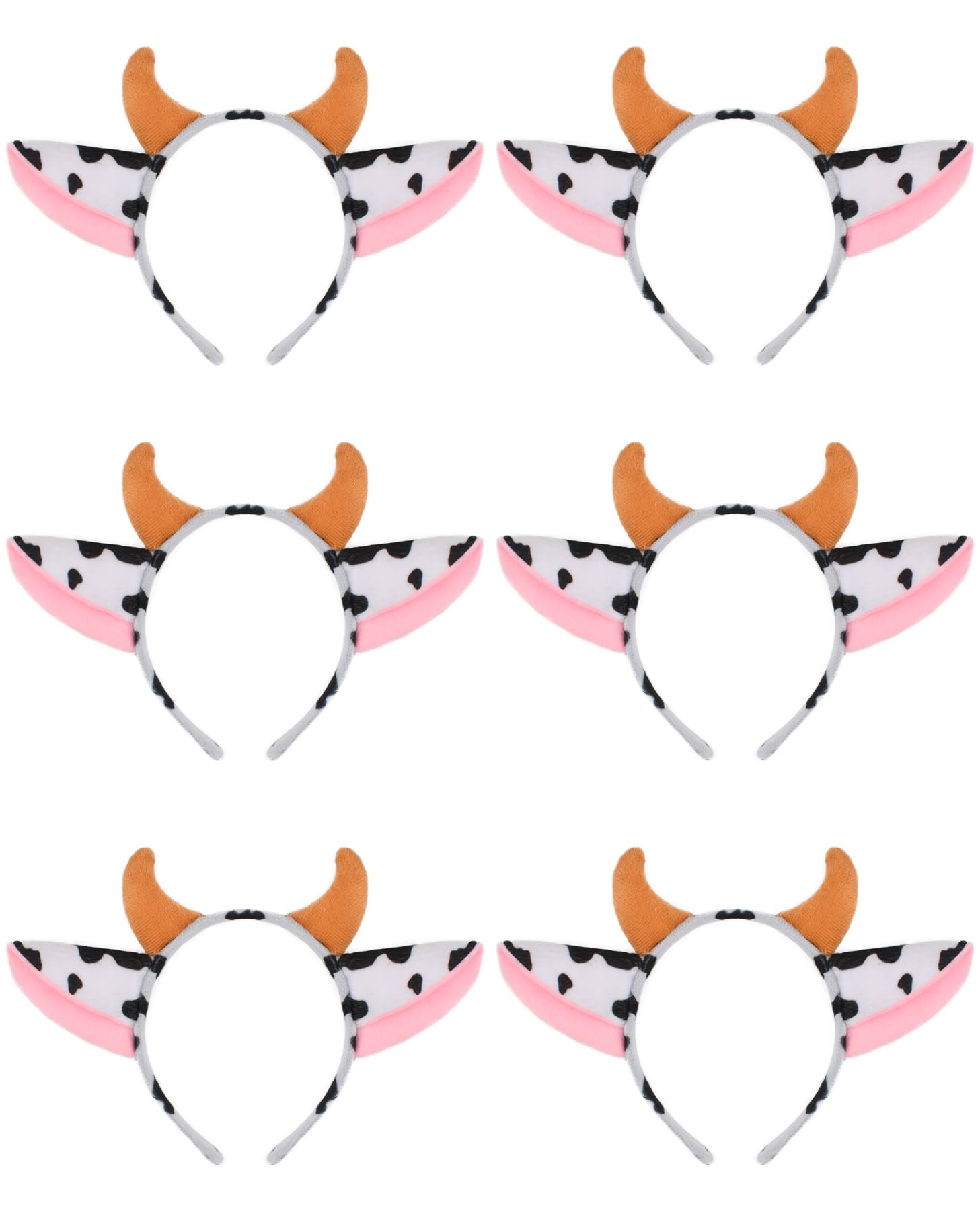 HODRME 6 PCS Animal Ears Headband-Halloween Christmas Festival Theme Party Animal Cosplay Costume Headbands