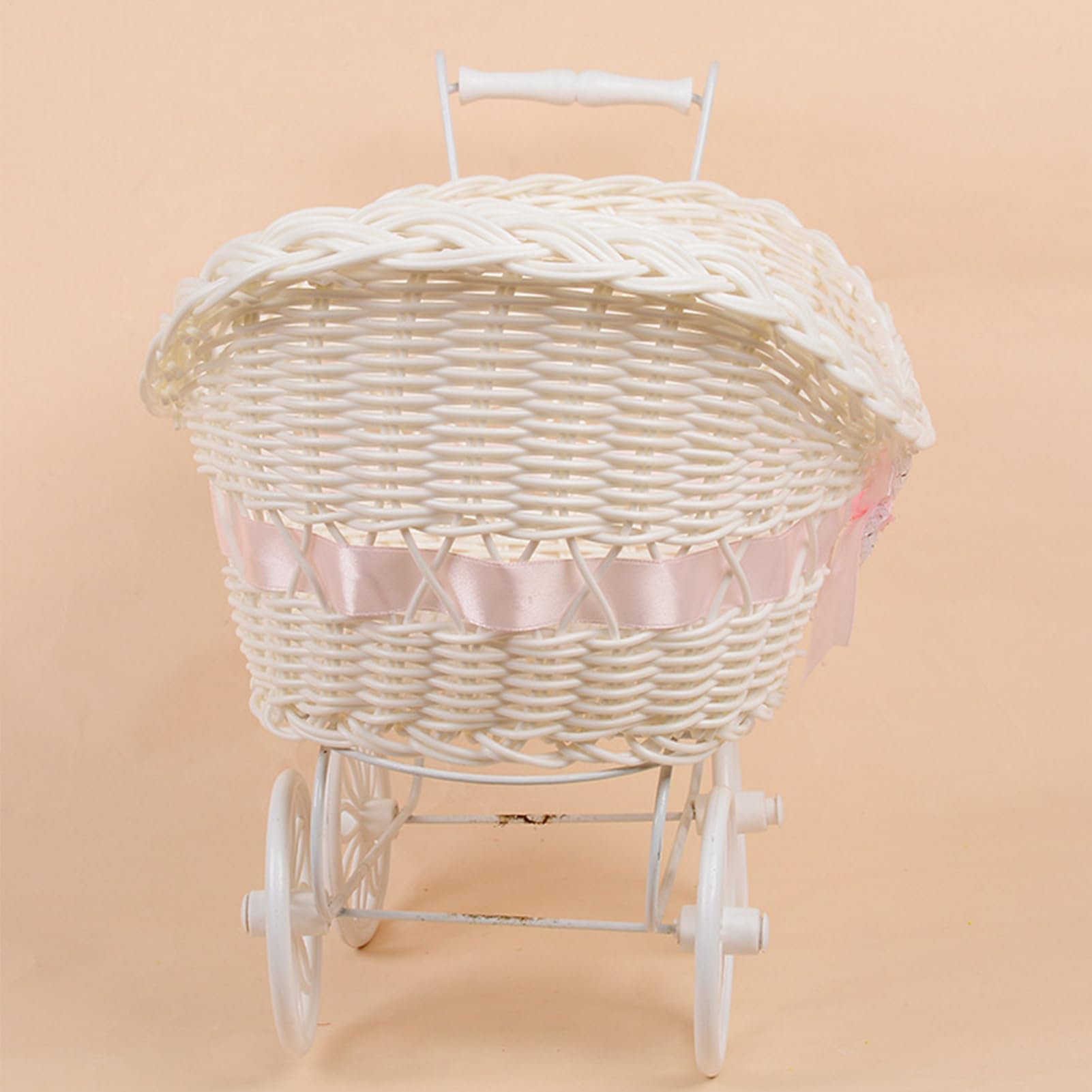 Decorazione per passeggino in tessuto per baby shower – Passeggino in finto rattan rustico, organizzazione casa e decorazione per la camera dei bambini, interni esterni, portico celebrazioni per