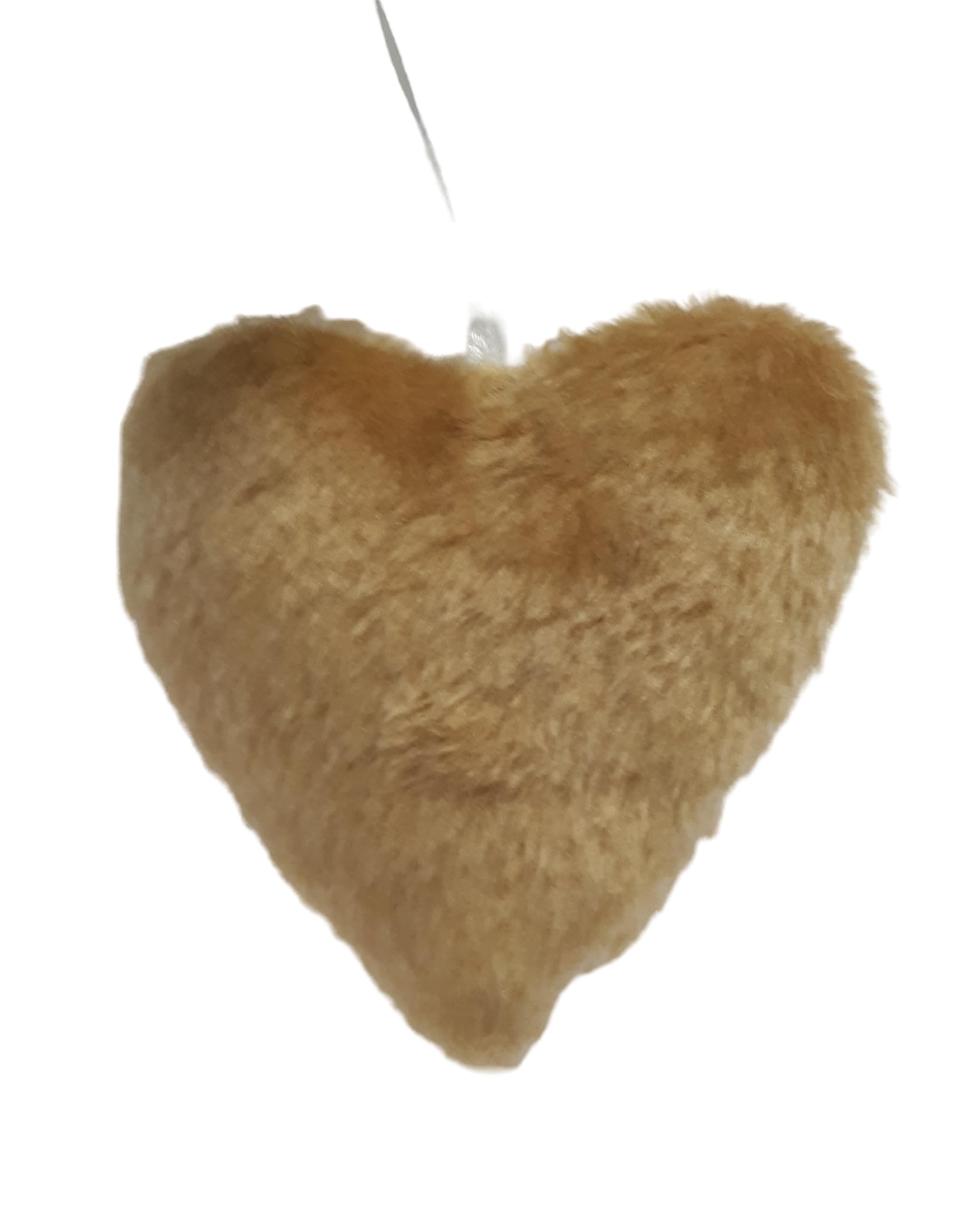 Comarco Sa Faux Leather Heart, Beige, 12 x 10 cm
