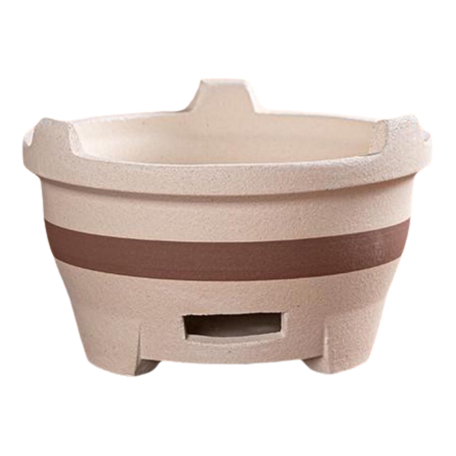 Réchaud de camping compact en argile pour cuisson au charbon de bois efficace