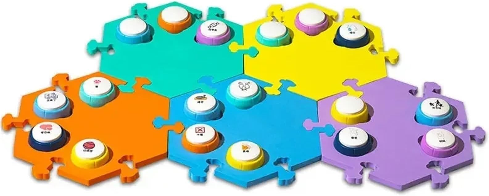 Genérico Botones de conversación for comunicación con Mascotas for Perros y Gatos: clickers Entrenamiento grabadora Voz(9pcs)