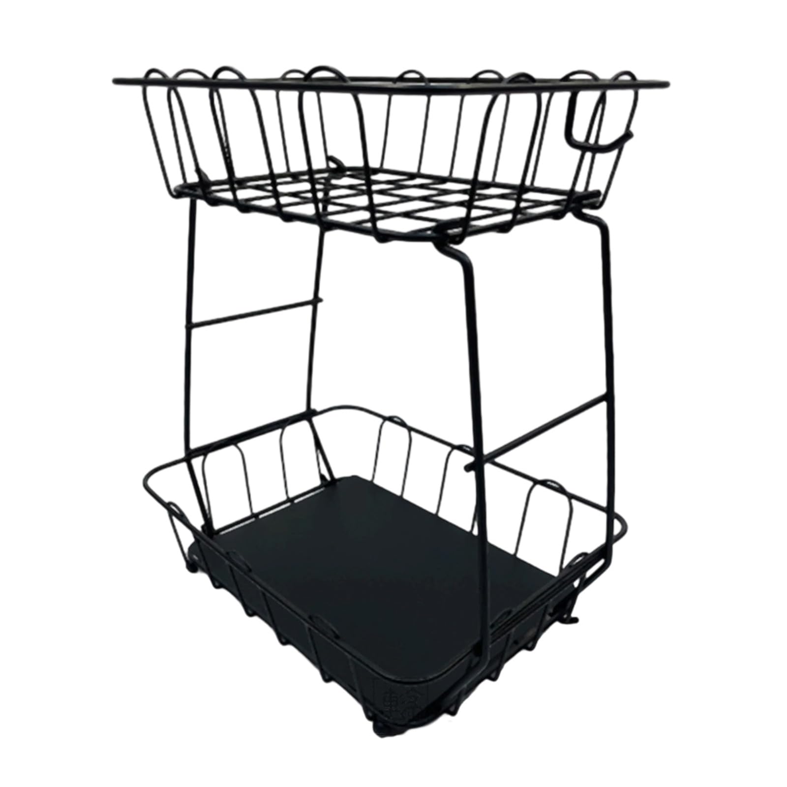 APGLSXY 2 Layer Iron Fruit and Vegetable Holder for Countertop Organizing with Rusts Resistant Coating Tiered Fruit Basket Space Saving Tiered Basket
