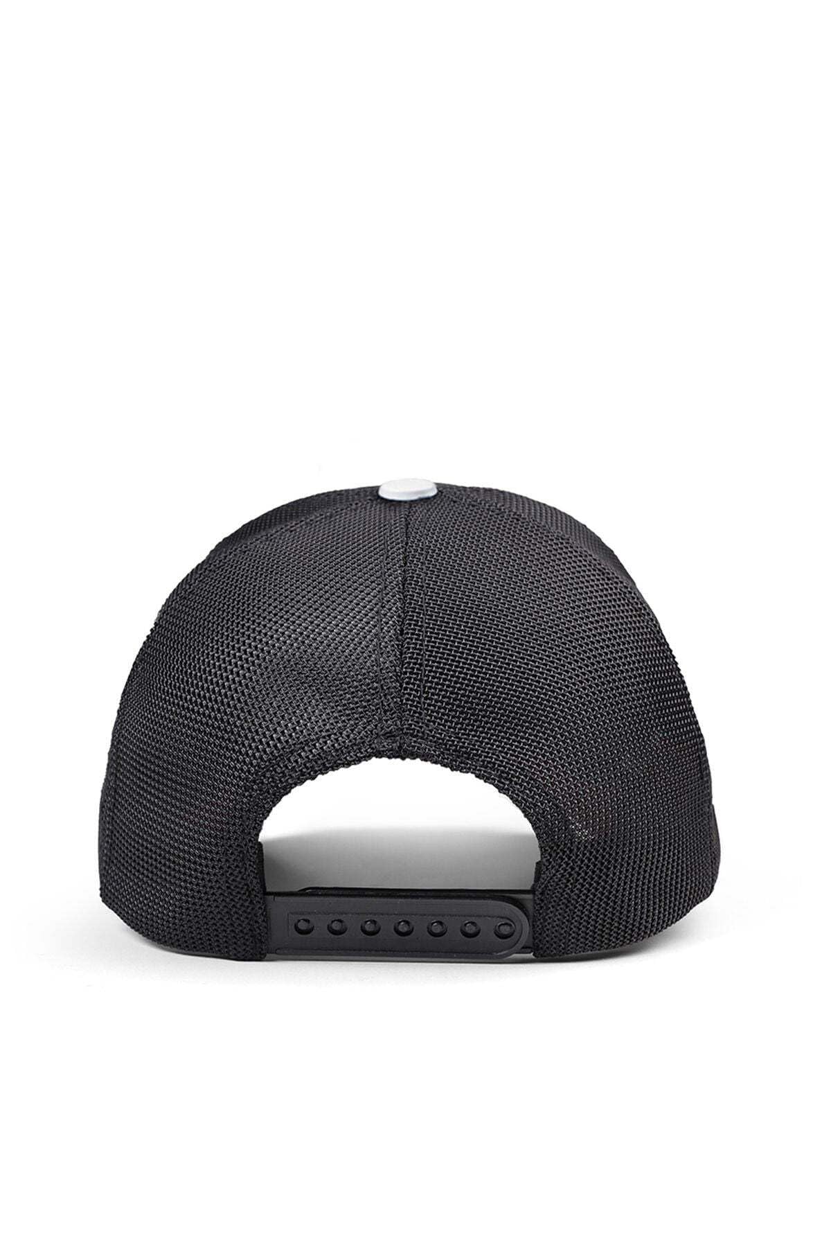 Gorra de Trucker Premium Blanco - Negro con Parche Pantera Sombra