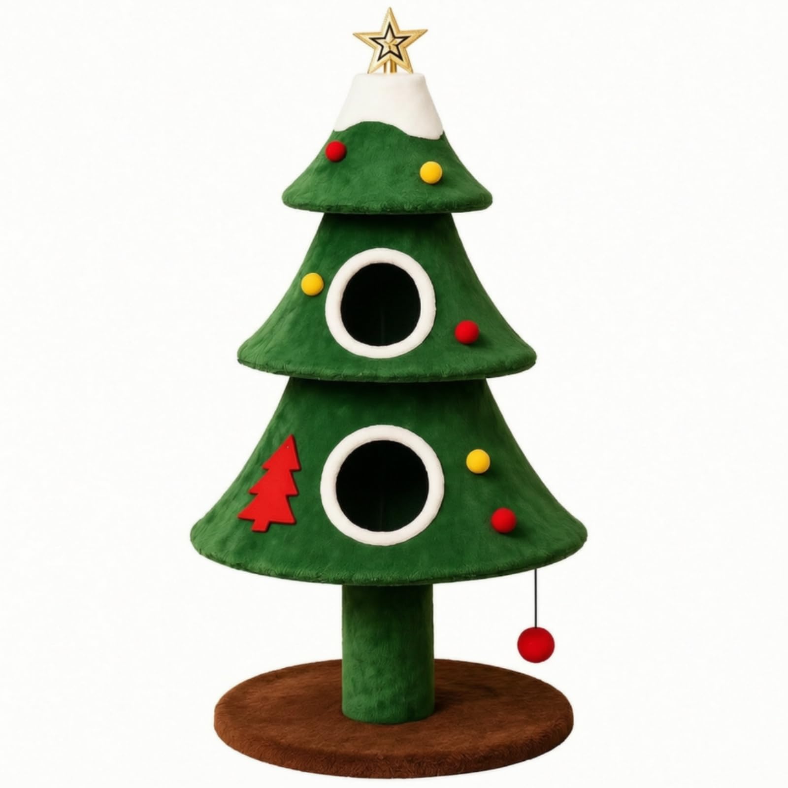 Torre Palline Giocattolo Festivo Tiragraffi a Forma di Albero di Natale Interattivo per Soggiorni