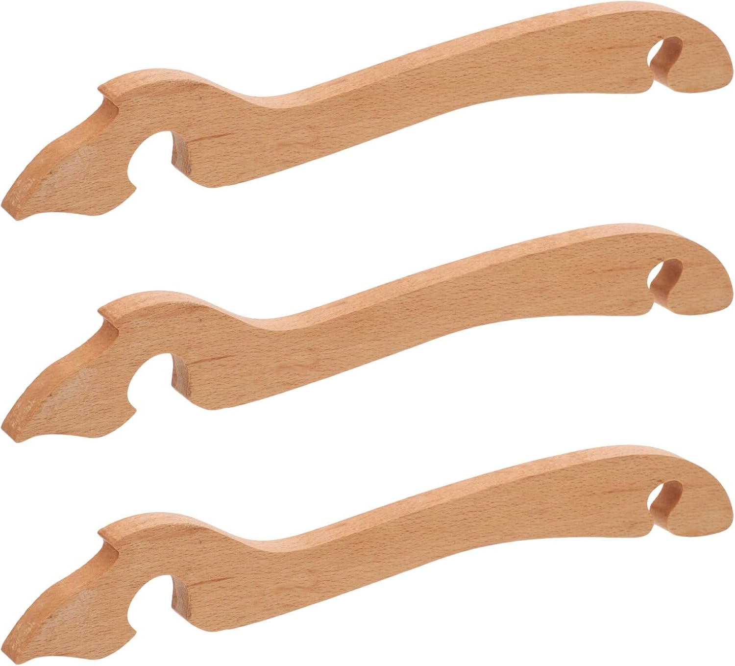 Kichvoe 3pcs Oven Rack Puller - Oven Push Pull Stick - Wooden Pan Grabber With Long Handle - Pull Out Hot Racks - Prevent Scalding Hook For Air Fryer And Toaster