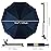 XLINGZA UPF 50+ Beach Umbrella with Adjustable Universal Clamp