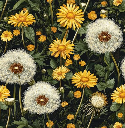 ReWallpaper Dark Floral Peel and Stick Wallpaper for Accent Wall Bedroom Guest Room Hallway Office Vintage Botanical Wall Decor in Deep Green Moody Wildflower Statement Interior Decor 17.5in X 23ft