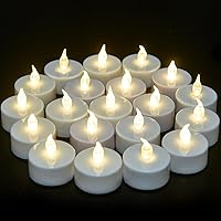Vista 10 de Velas de té sin llama, funcionan con pilas, velas LED de té, paquete de 100 velas falsas parpadeantes a granel para bodas, fiestas, cumpleaños