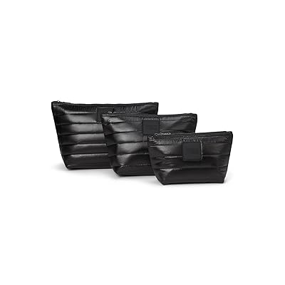 THINK ROYLN Travel Trio Cosmetic Case Pearl Black, Polyester